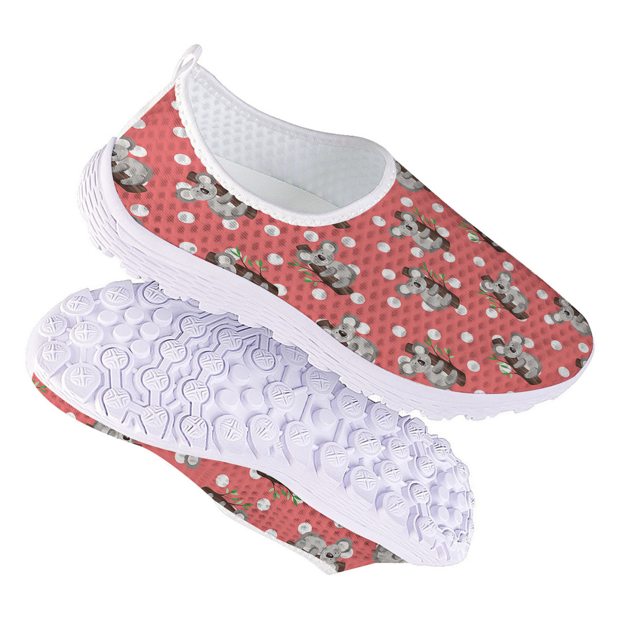 Koala Polka Dot Print Pattern Nurse Shoes-grizzshop
