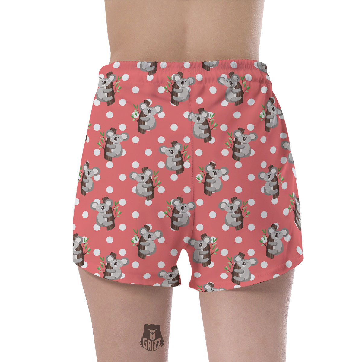 Koala Polka Dot Print Pattern Women's Shorts-grizzshop