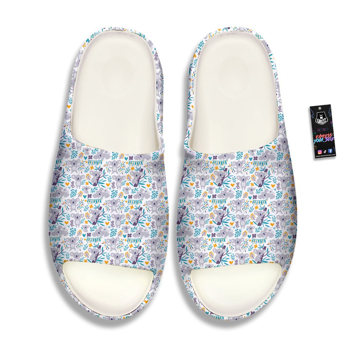 Koala Cartoon Print Pattern Sandals-grizzshop