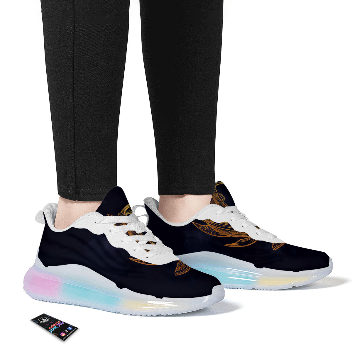 Koi Carp Golden Spiritual Print Running Sneakers-grizzshop