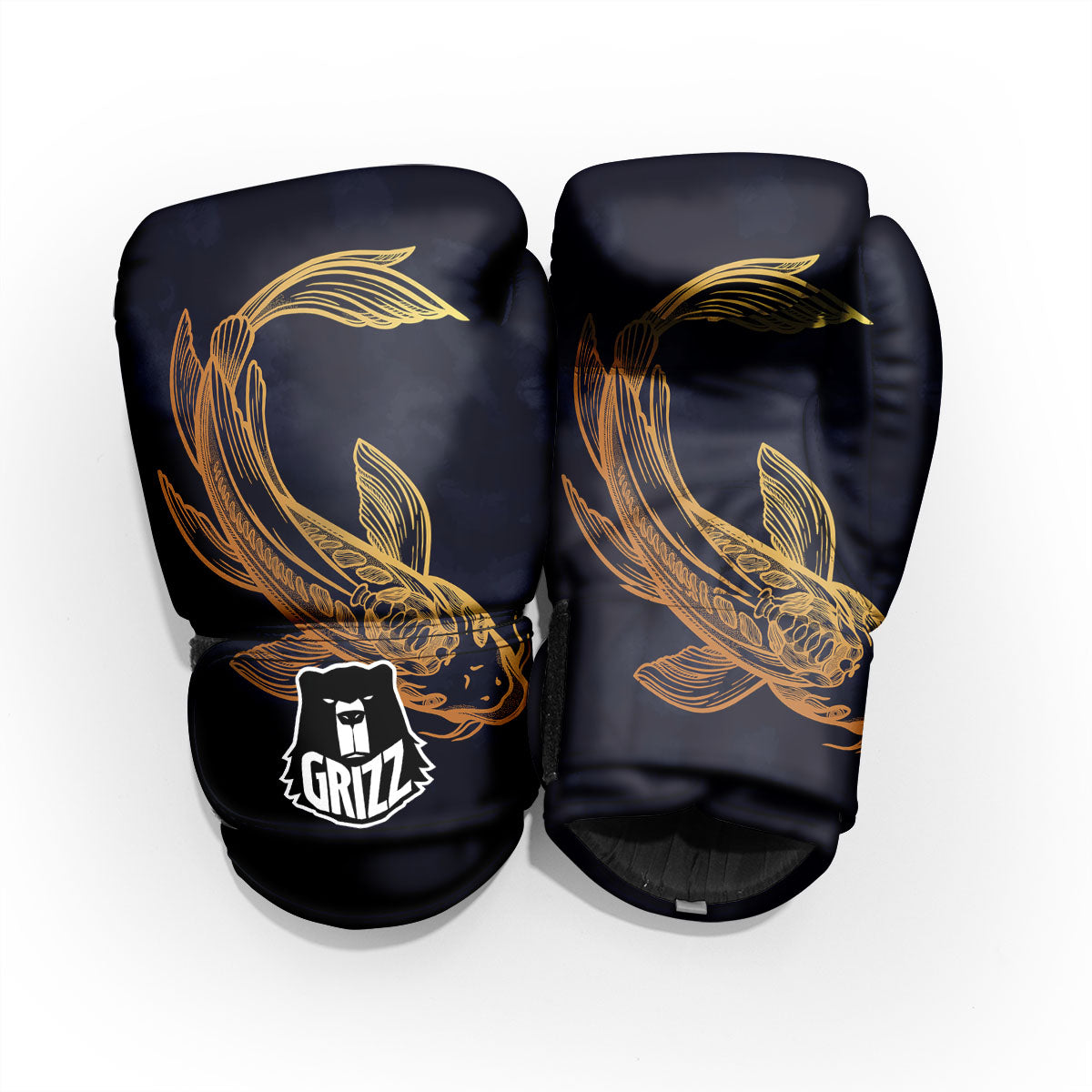 Koi Carp Golden Spiritual Print Pro Boxing Glove