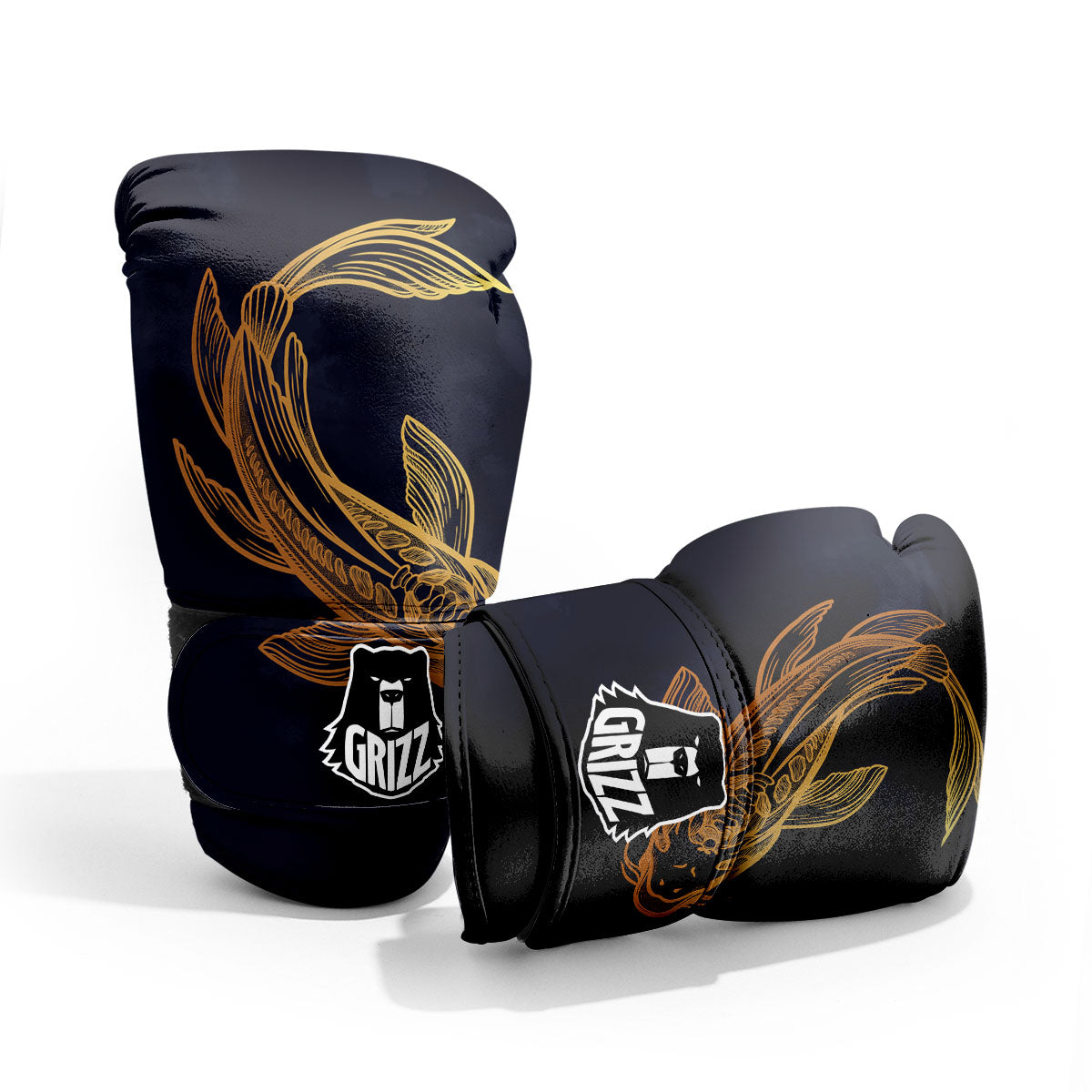 Koi Carp Golden Spiritual Print Pro Boxing Glove