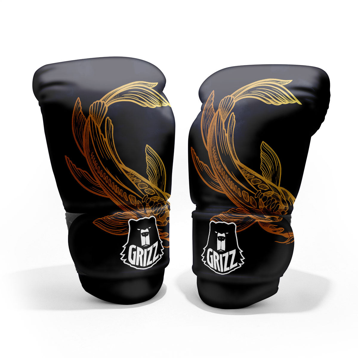 Koi Carp Golden Spiritual Print Pro Boxing Glove