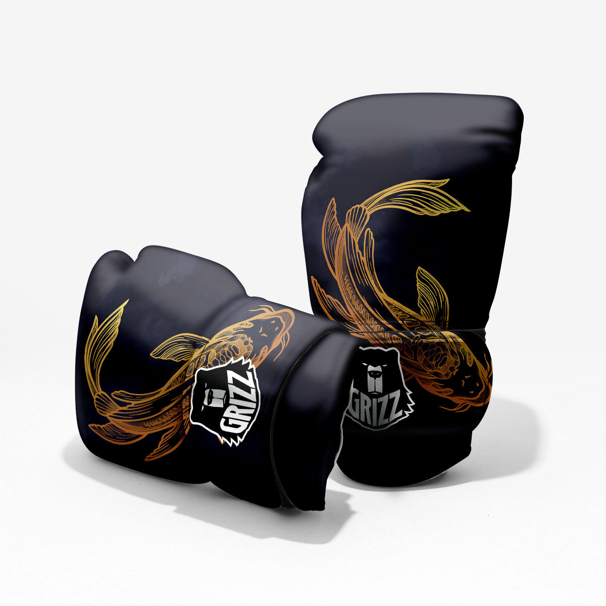 Koi Carp Golden Spiritual Print Pro Boxing Glove