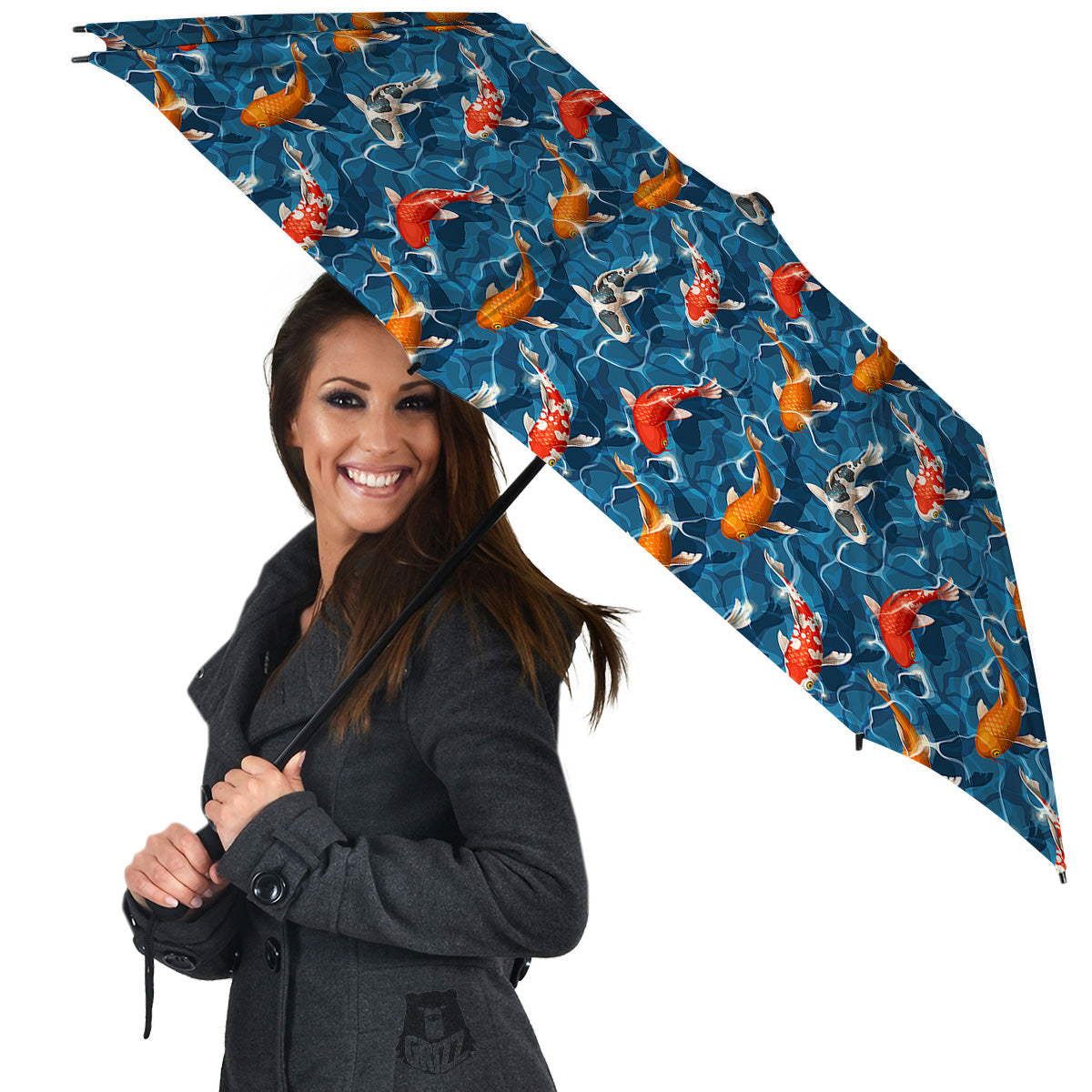 Koi Carps Print Pattern Umbrella-grizzshop