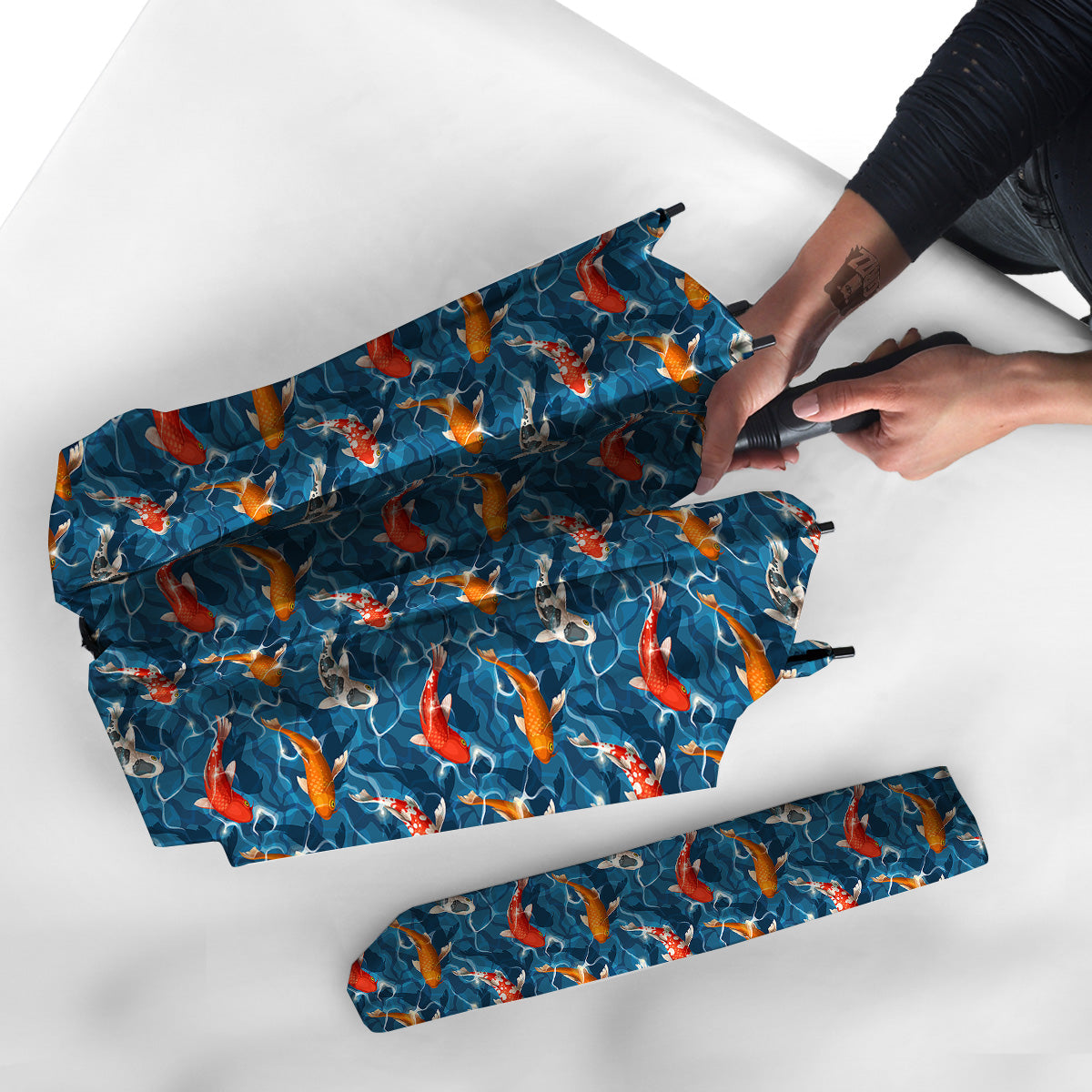Koi Carps Print Pattern Umbrella-grizzshop