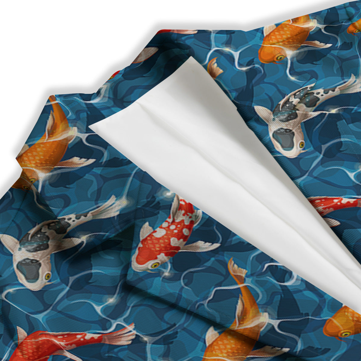 Koi Carps Print Pattern Women's Blazer-grizzshop