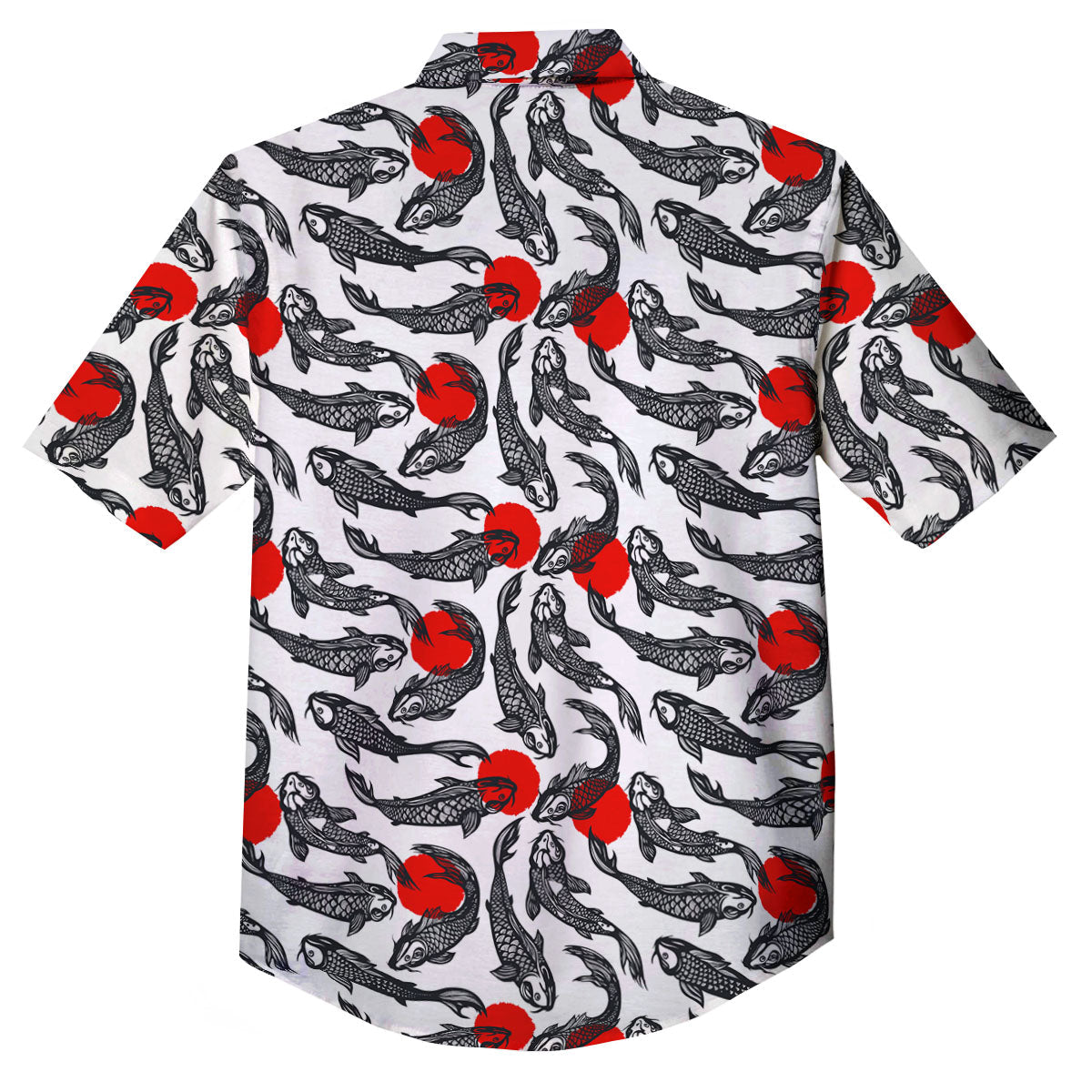 Koi Fish Carp Japanese Print Pattern Button Up Shirt-grizzshop