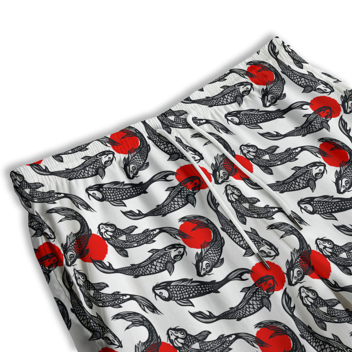 Koi Fish Carp Japanese Print Pattern Men's Athletic Shorts