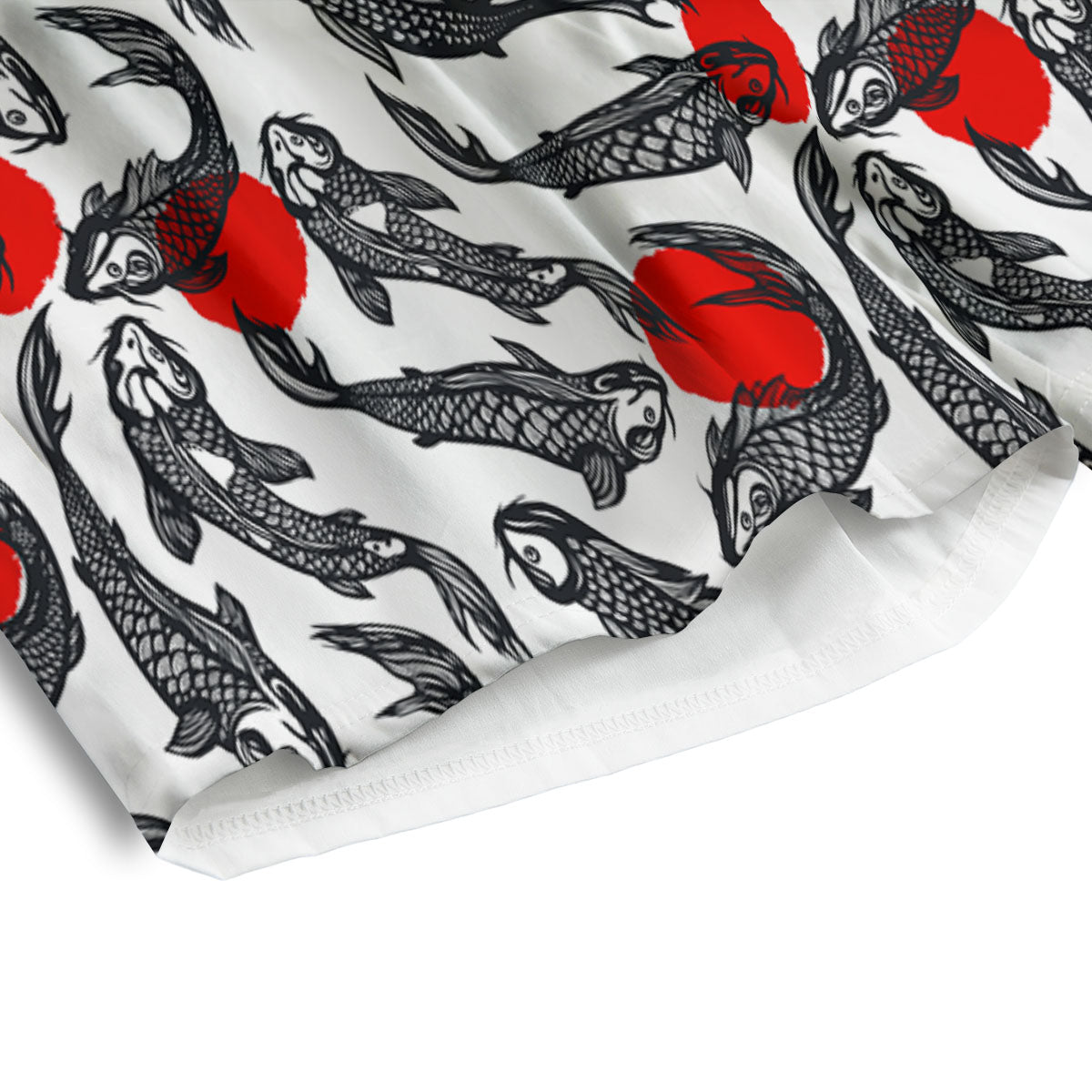 Koi Fish Carp Japanese Print Pattern Men's Athletic Shorts