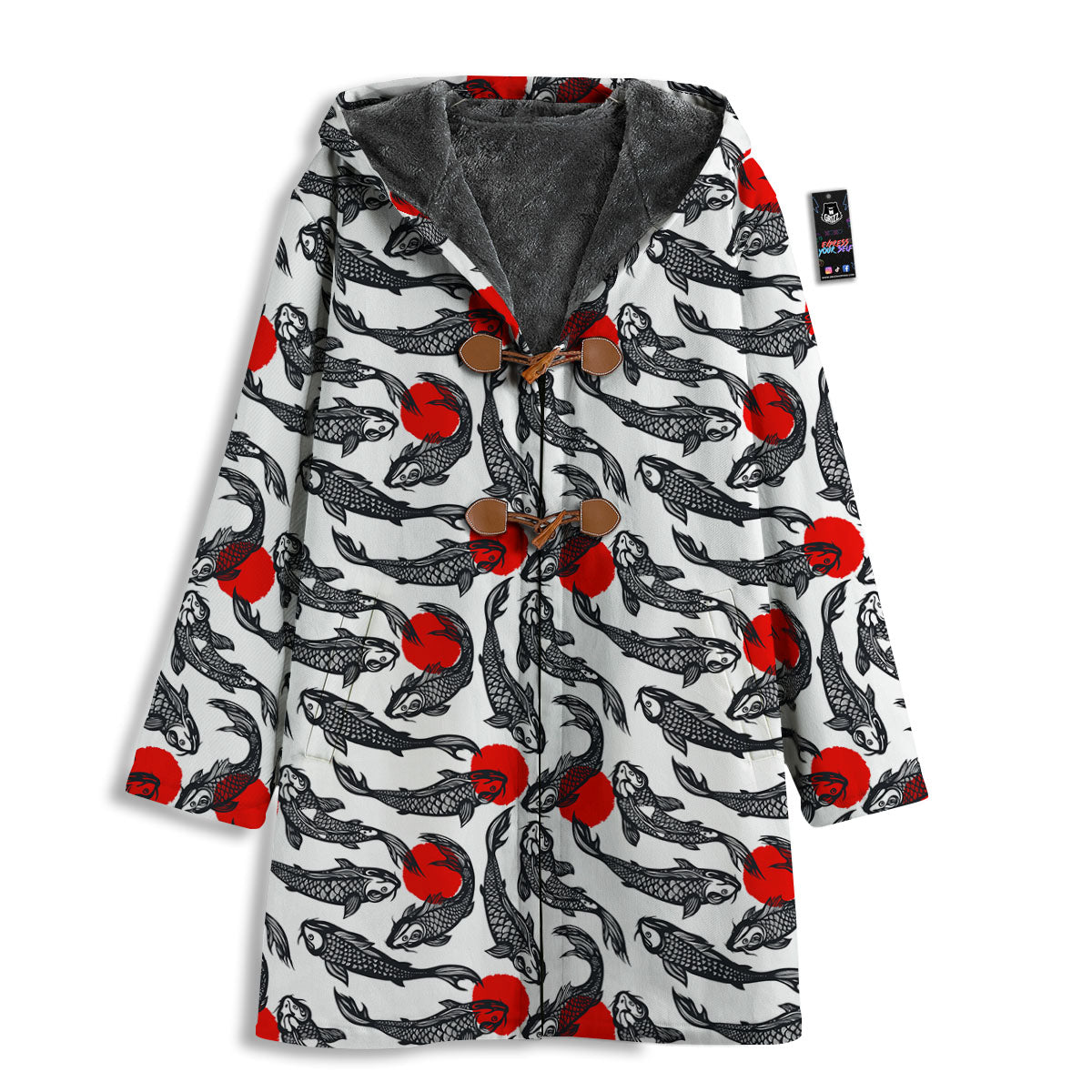 Koi Fish Carp Japanese Print Pattern Men's Windbreaker Jacket-grizzshop
