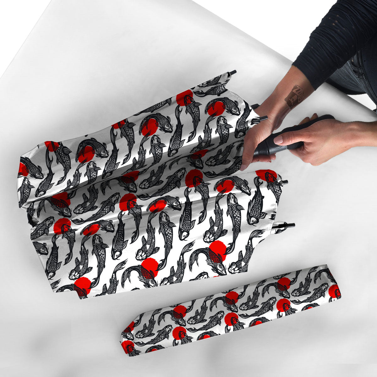 Koi Fish Carp Japanese Print Pattern Umbrella-grizzshop