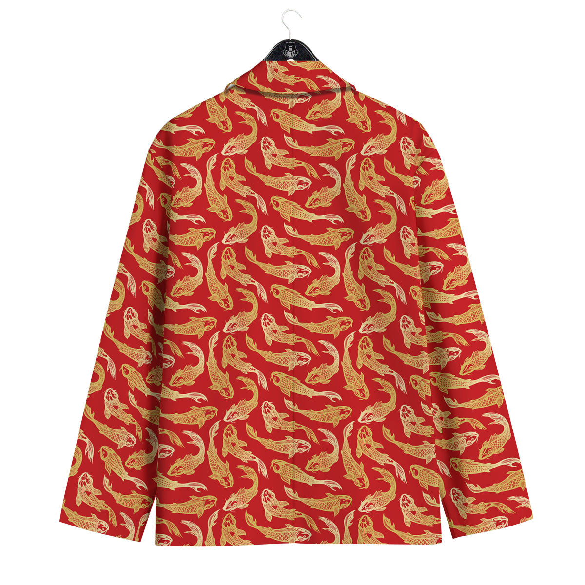 Koi Fish Chinese Print Pattern Men's Sport Coat-grizzshop