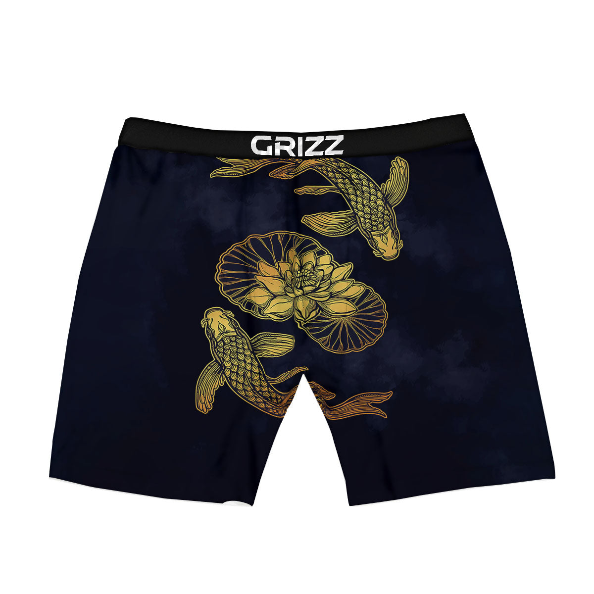 Koi Fish Golden Spiritual Print Boxer Briefs-grizzshop