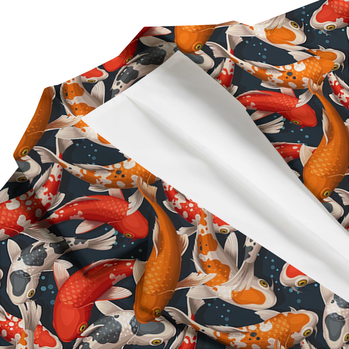 Koi Fish Pattern Print Men's Blazer-grizzshop