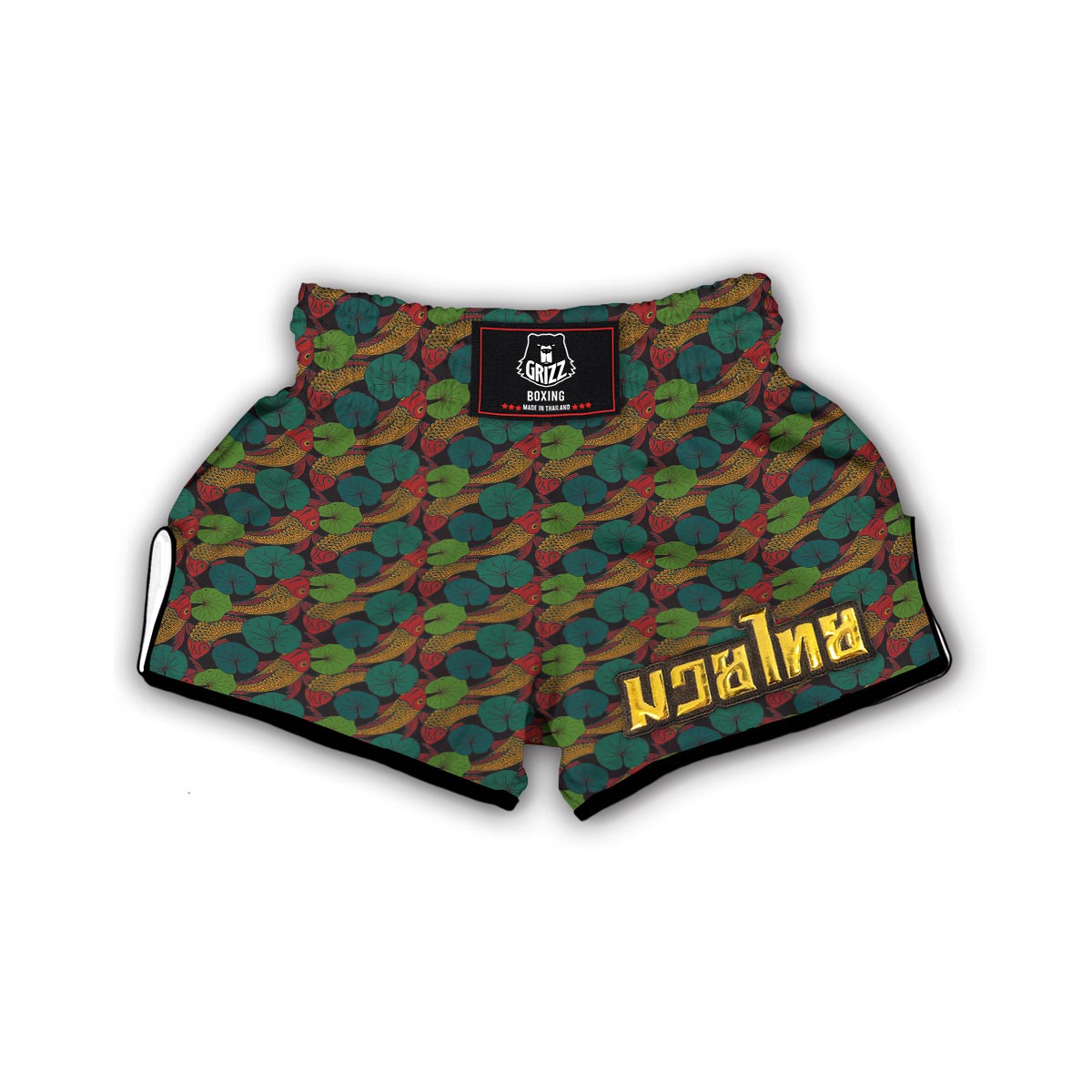 Koi Fish Print Pattern Muay Thai Boxing Shorts-grizzshop