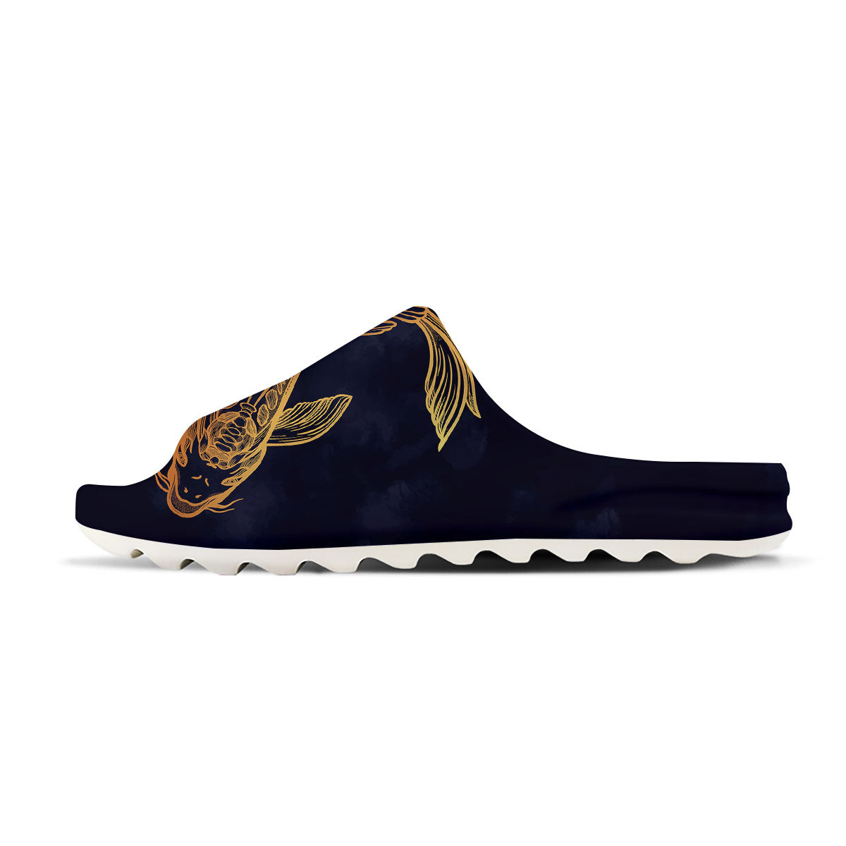 Koi Carp Golden Spiritual Print Sandals-grizzshop