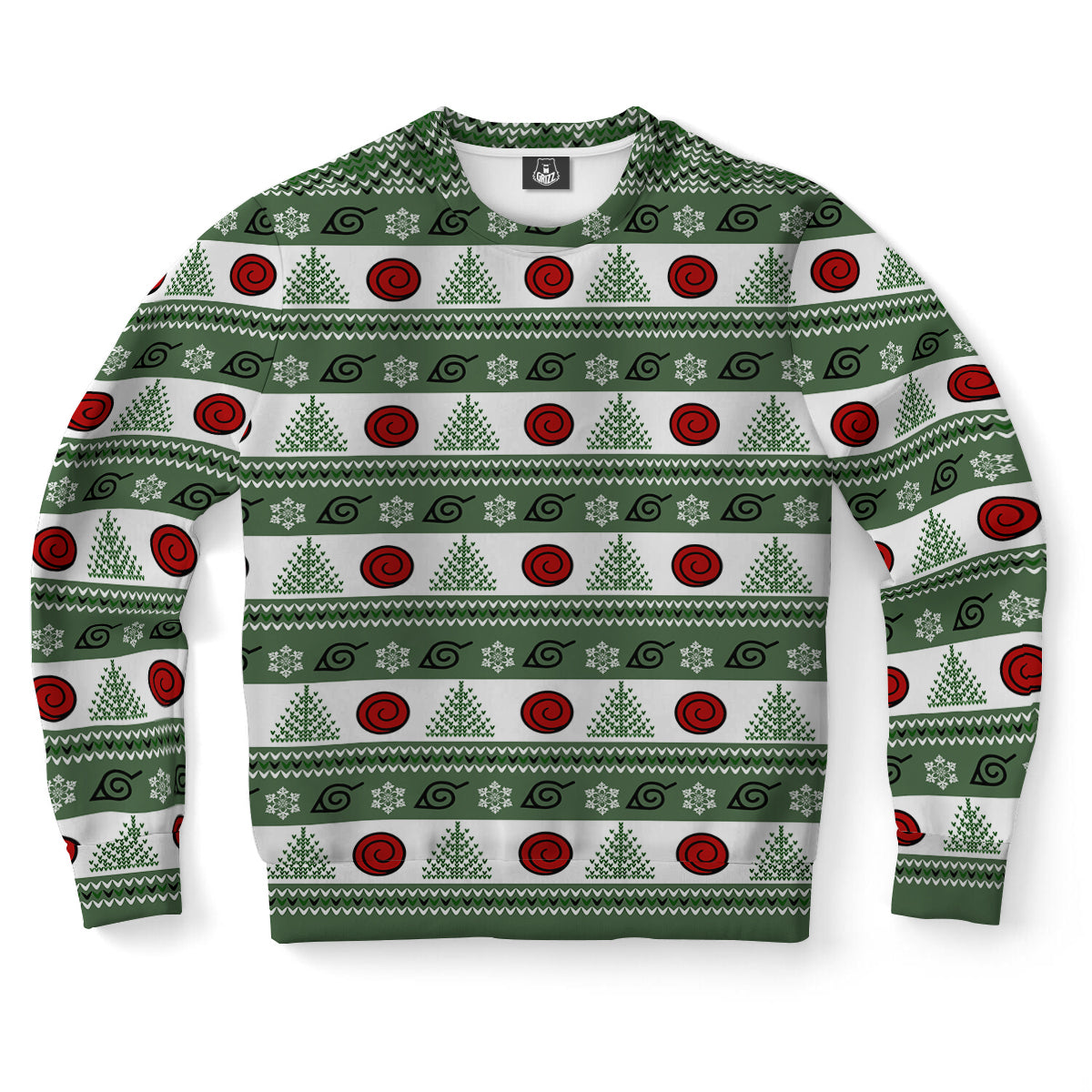 Konoha Ninja Pattern Ugly Christmas Sweater-grizzshop