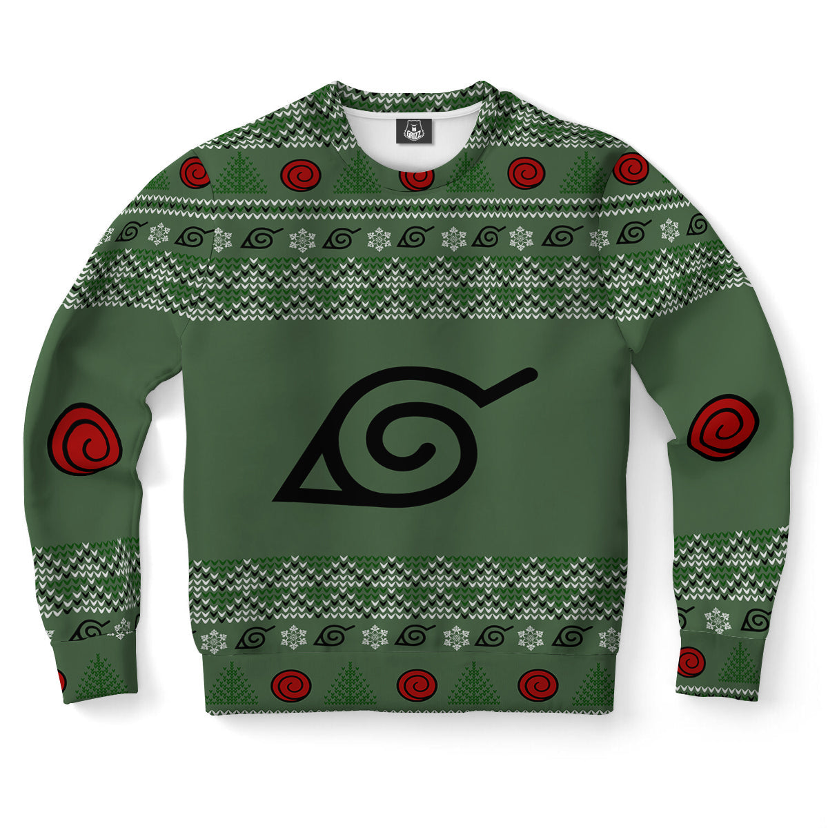 Konoha Ninja Ugly Christmas Sweater-grizzshop