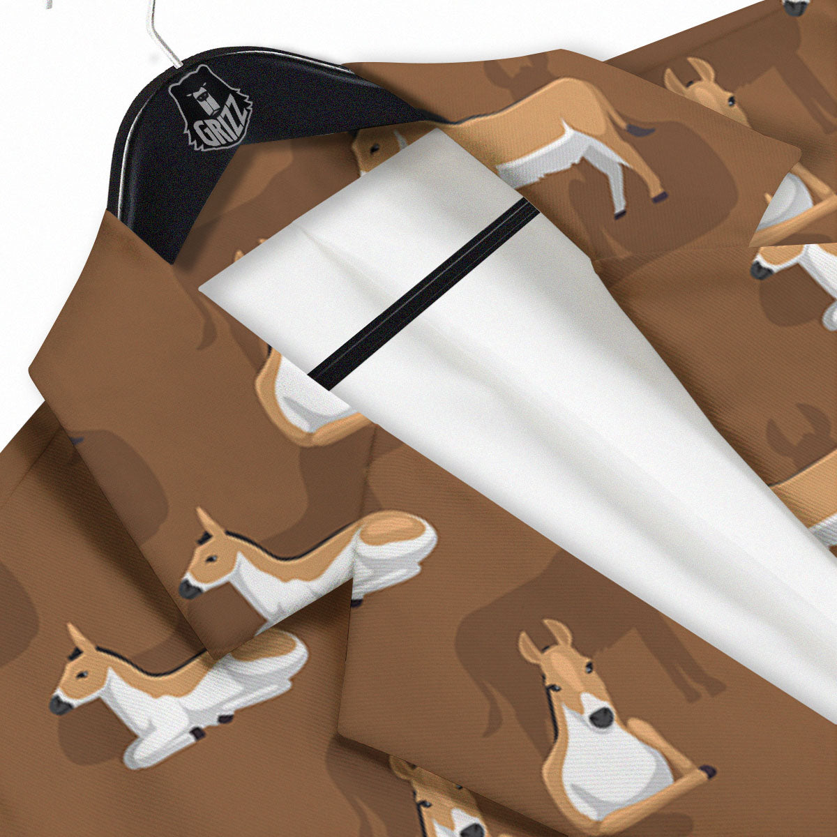 Kulan Donkey Cartoon Print Pattern Men's Sport Coat-grizzshop