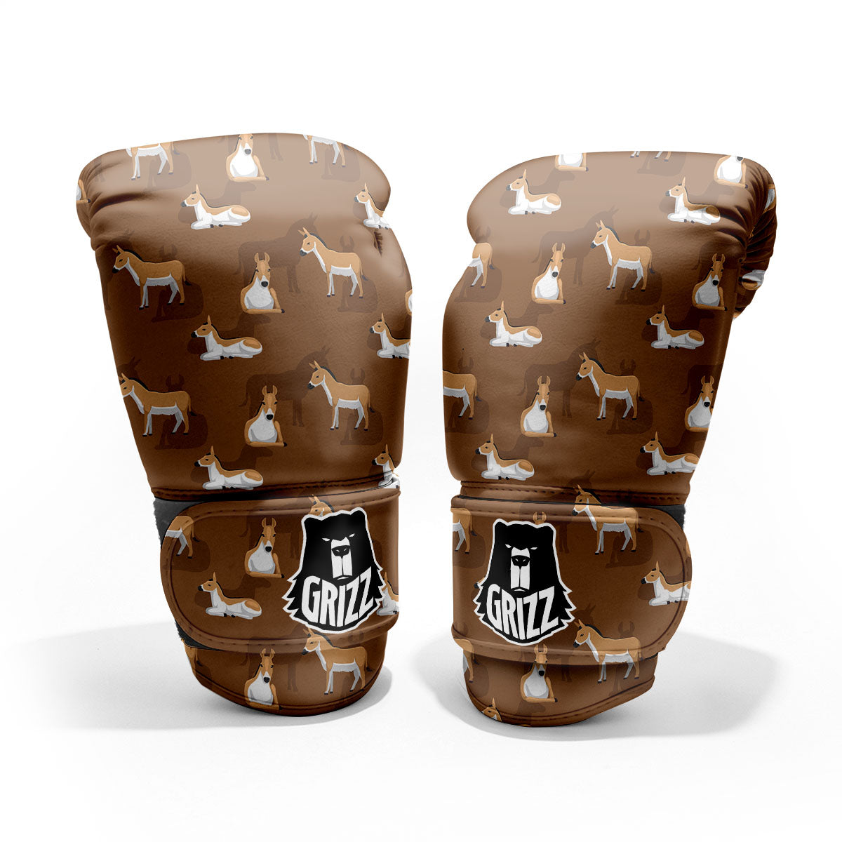 Kulan Donkey Cartoon Print Pattern Pro Boxing Glove