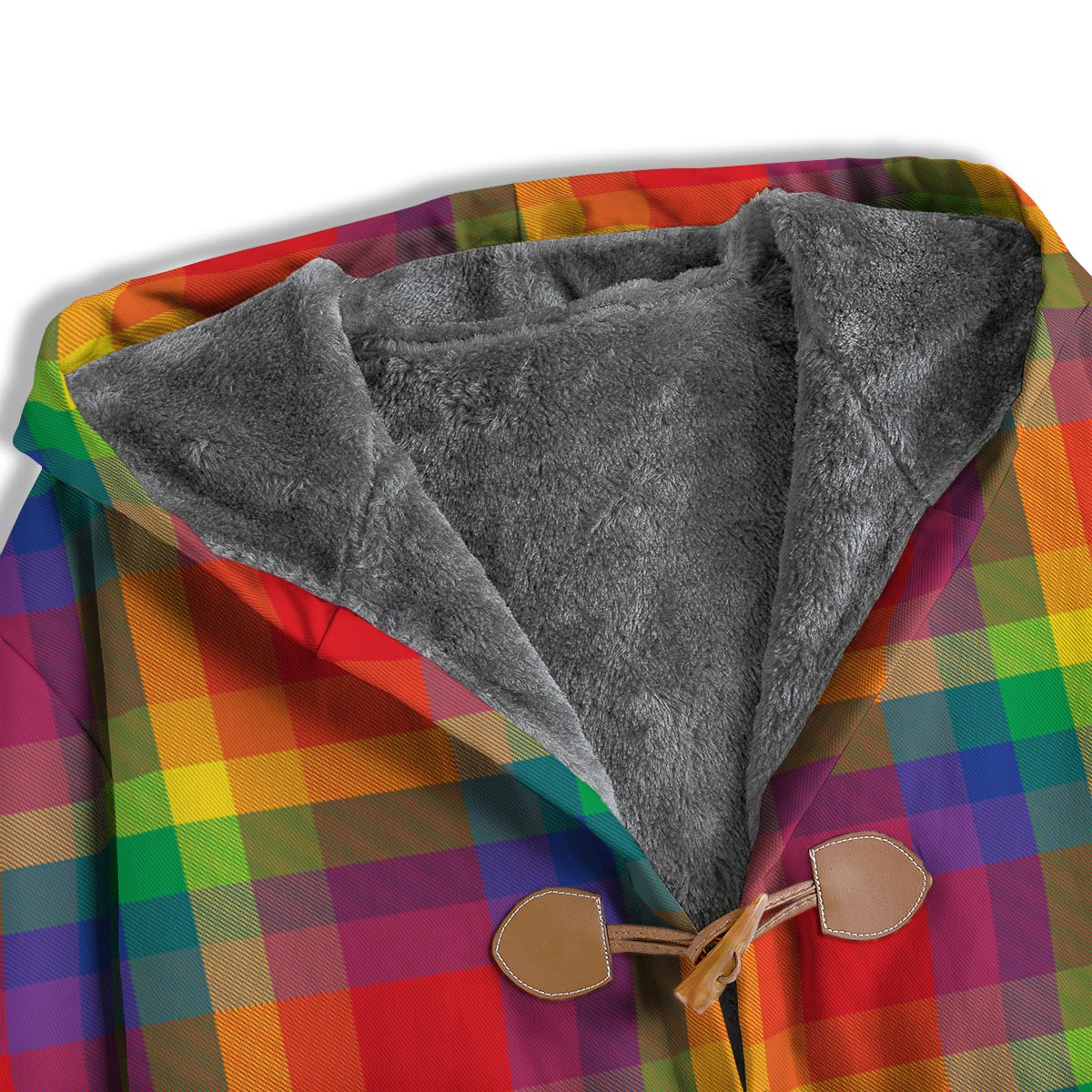 LGBT Plaid Rainbow Print Pattern Men's Windbreaker Jacket-grizzshop