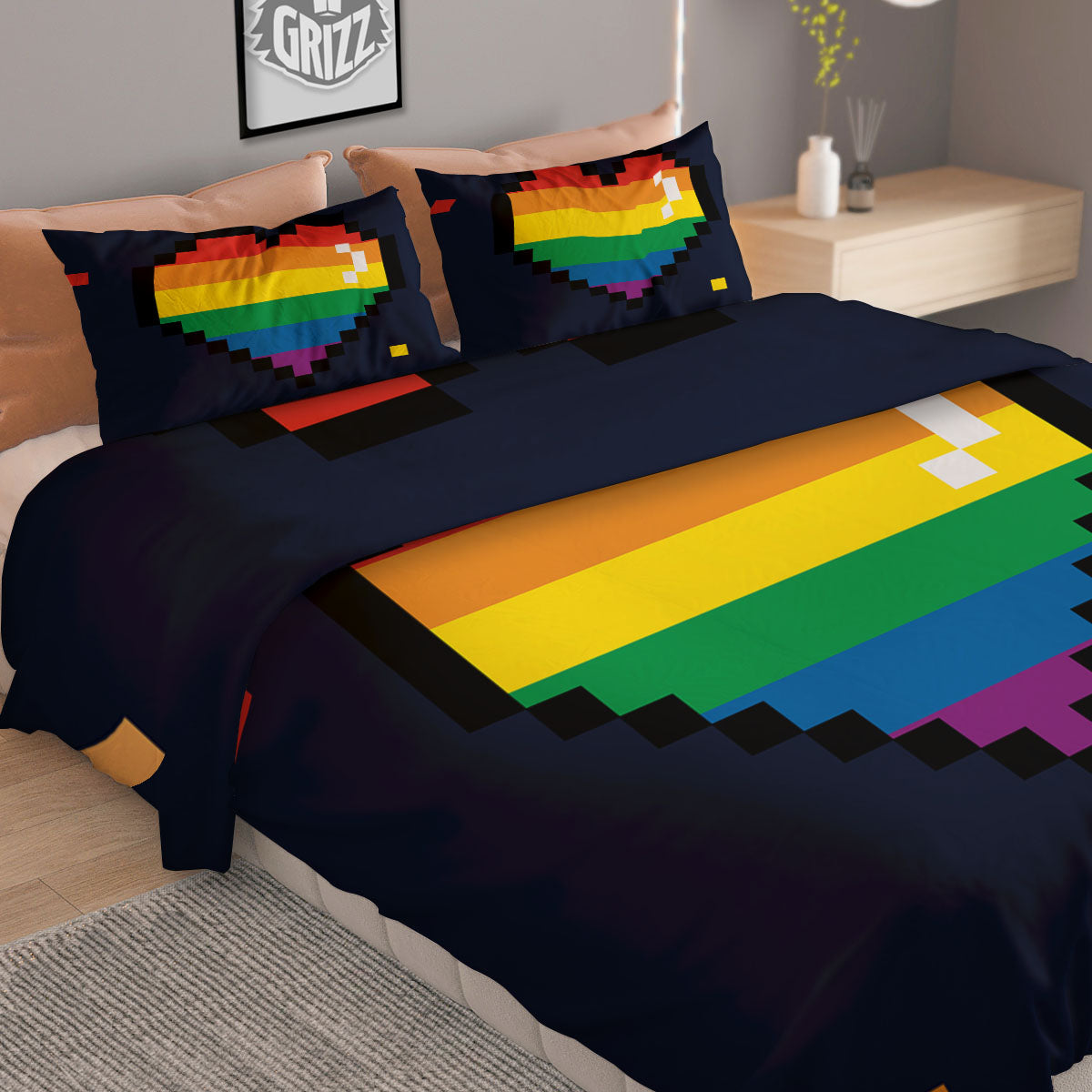 Lightning White Print Duvet Cover Bedding Set