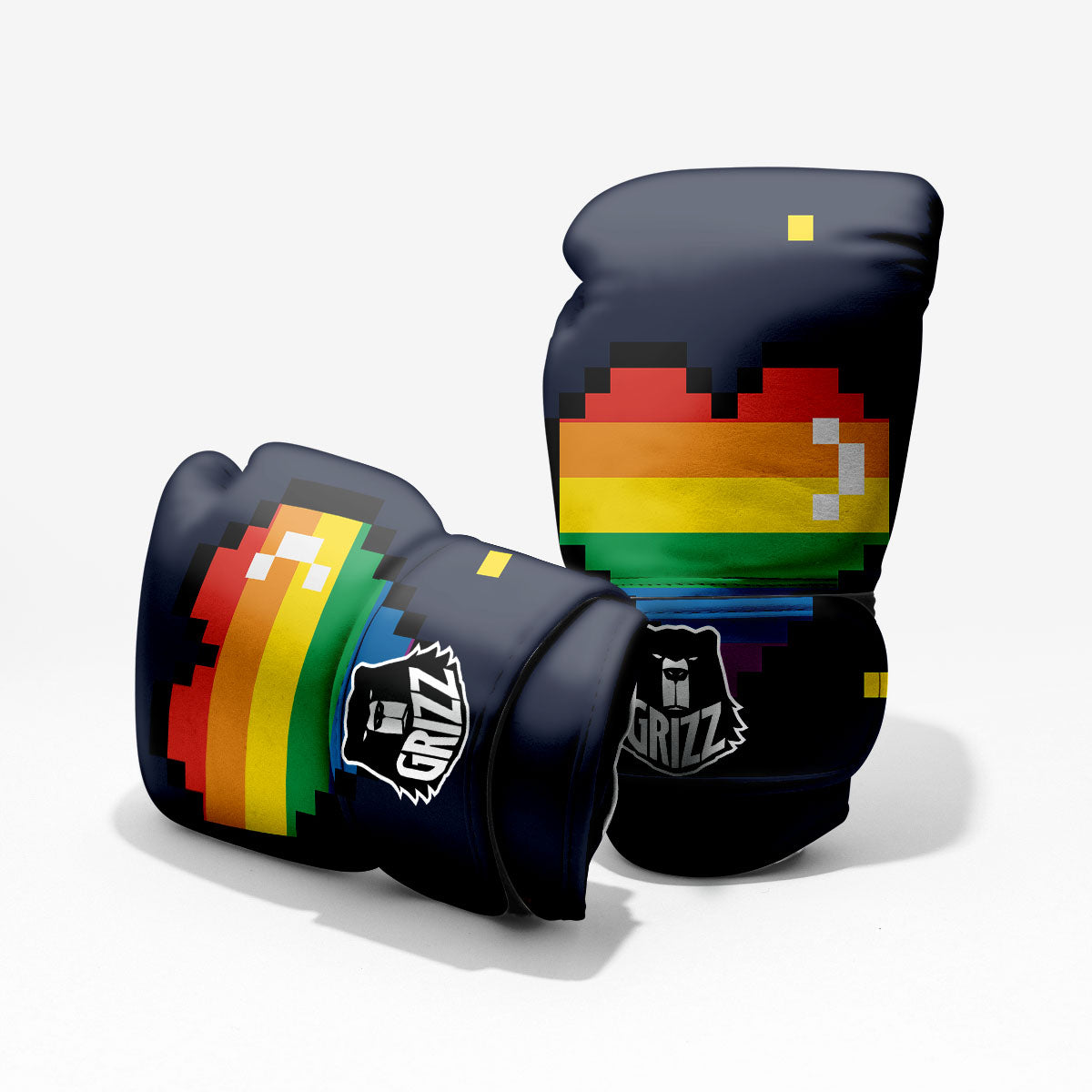 LGBT Pride 8 Bit Rainbow Pixel Heart Pro Boxing Glove