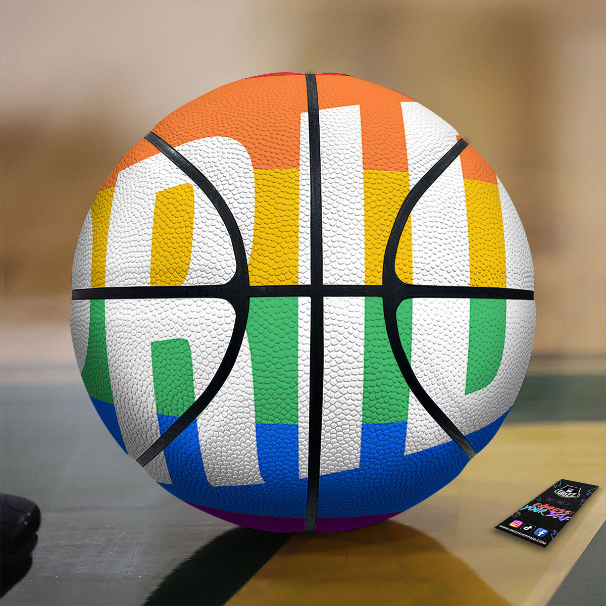 LGBT Pride Flag Pattern Print Basketball-grizzshop