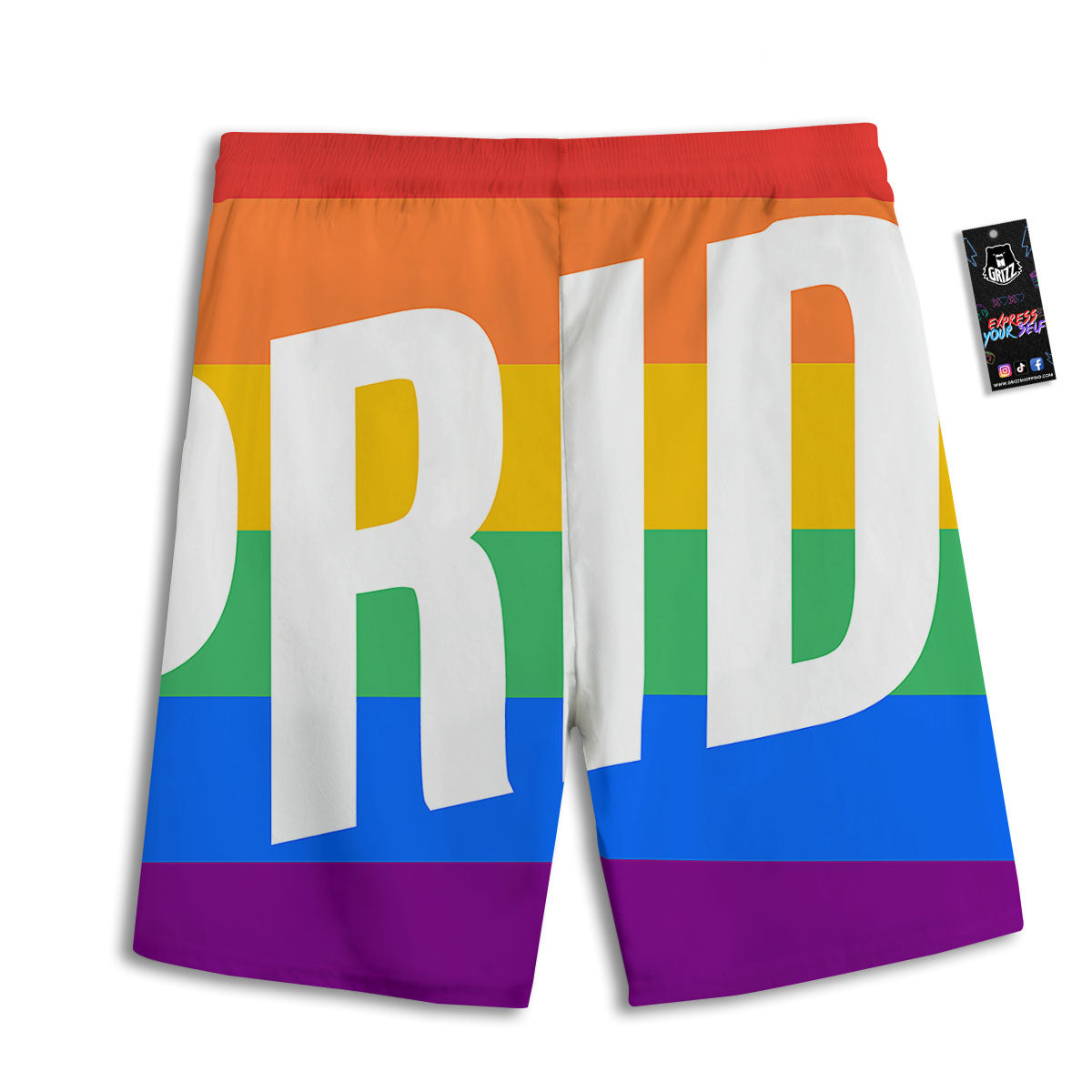 LGBT Pride Flag Pattern Print Men's Athletic Shorts