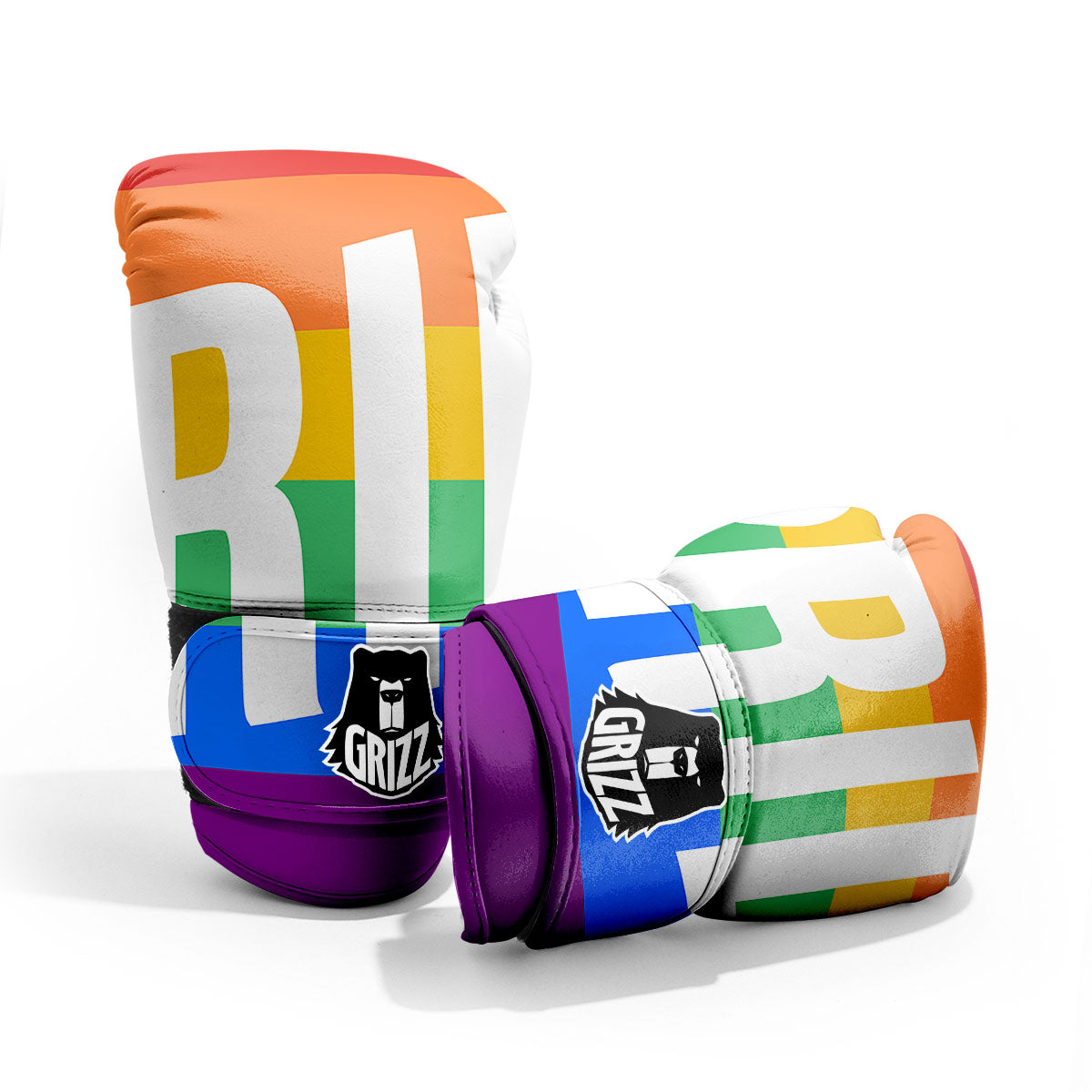 LGBT Pride Flag Pattern Print Pro Boxing Glove