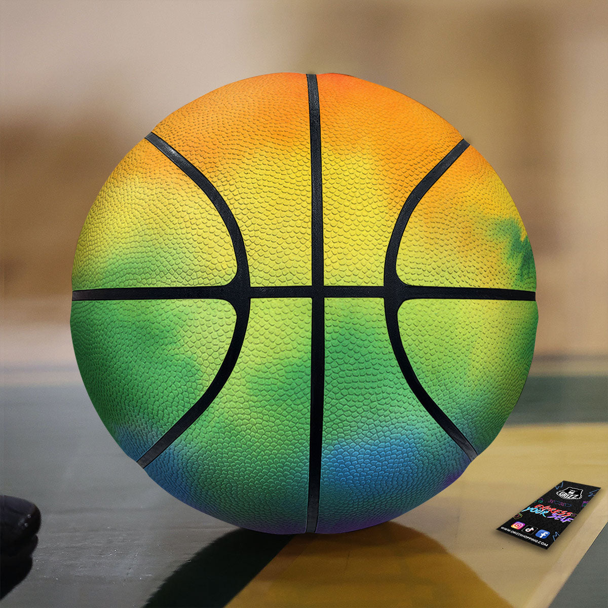 LGBT Pride Watercolor Rainbow Print Basketball-grizzshop