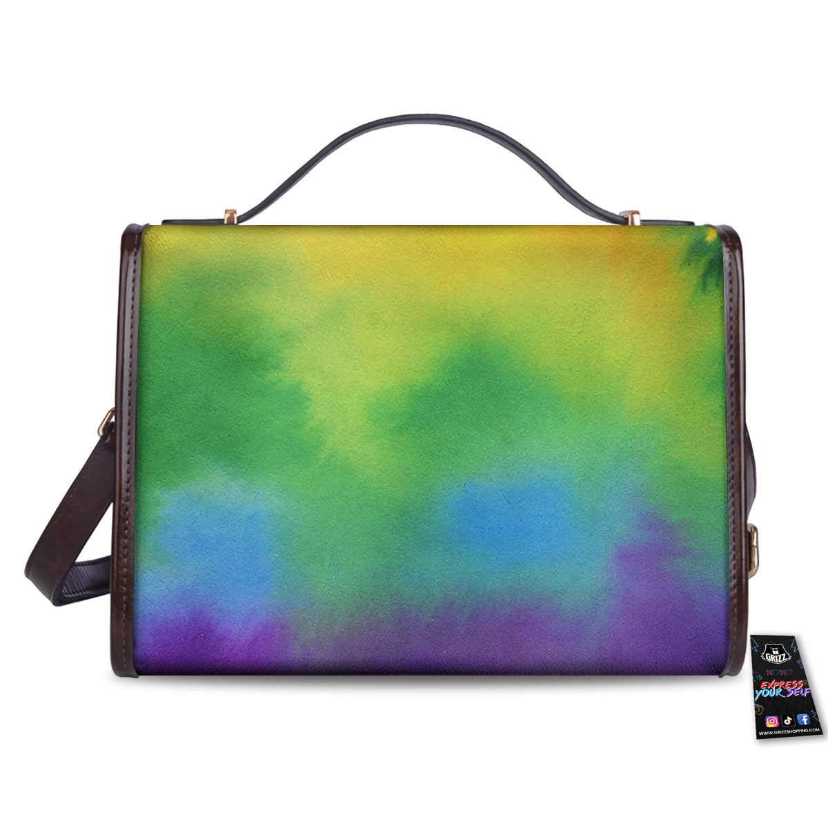LGBT Pride Watercolor Rainbow Print Women's Satchel Bag-grizzshop