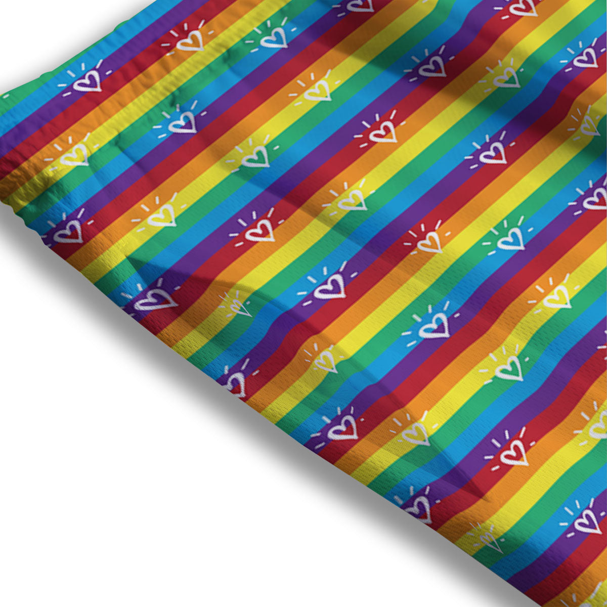 LGBT Stripes Abstract Rainbow Print Mesh Shorts-grizzshop