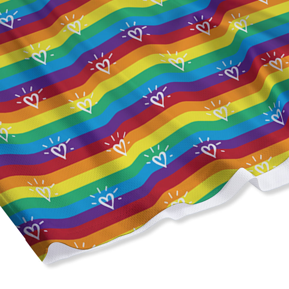 LGBT Stripes Abstract Rainbow Print Mesh Shorts-grizzshop