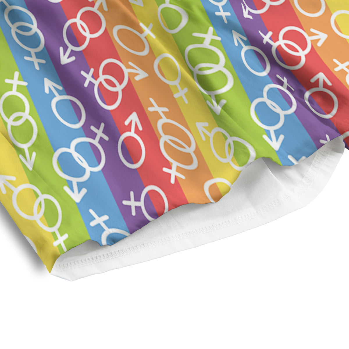 LGBT Symbols Rainbow Print Pattern Men's Athletic Shorts