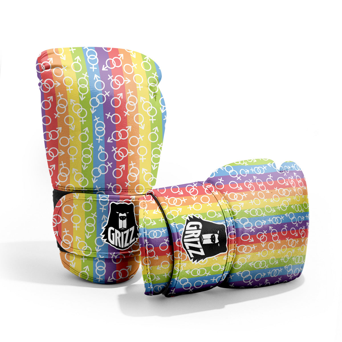LGBT Symbols Rainbow Print Pattern Pro Boxing Glove