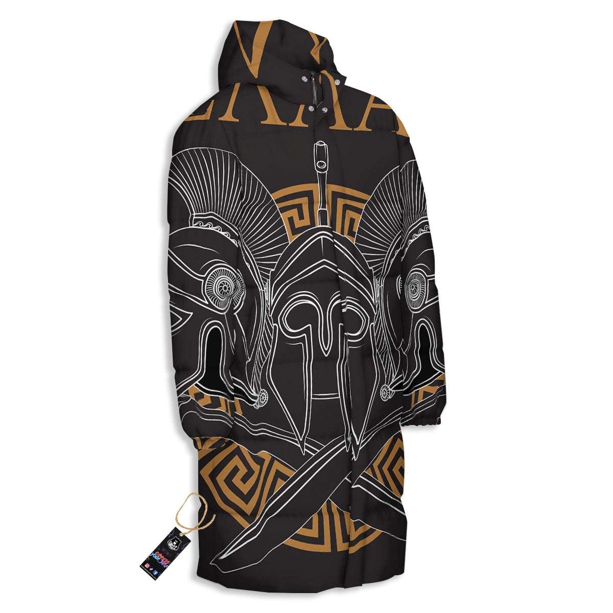 Labe Spartan Molon Print Long Down Jacket-grizzshop