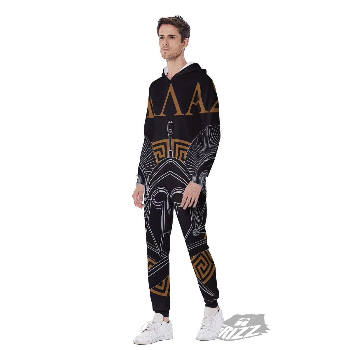 Labe Spartan Molon Print Men's Jumpsuit-grizzshop