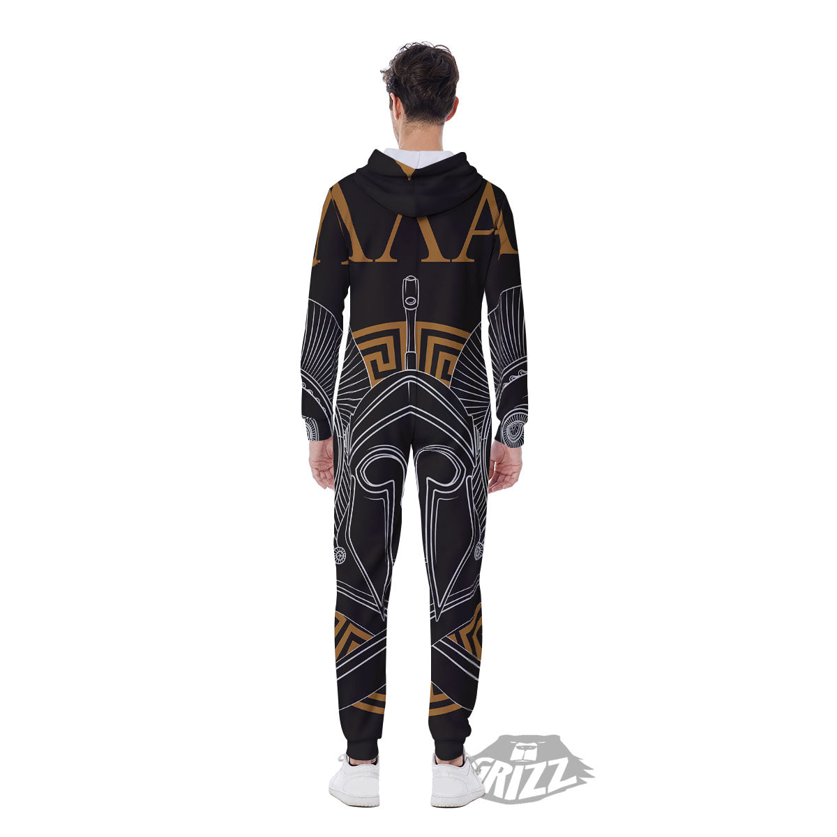 Labe Spartan Molon Print Men's Jumpsuit-grizzshop