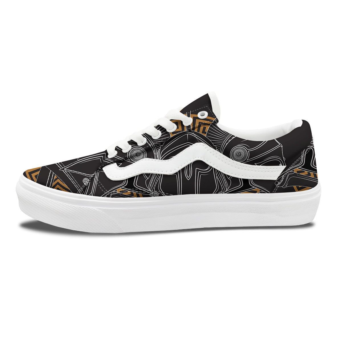Labe Spartan Molon Print Skate Shoes-grizzshop