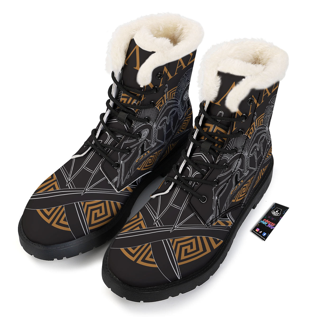 Labe Spartan Molon Print Winter Boots-grizzshop