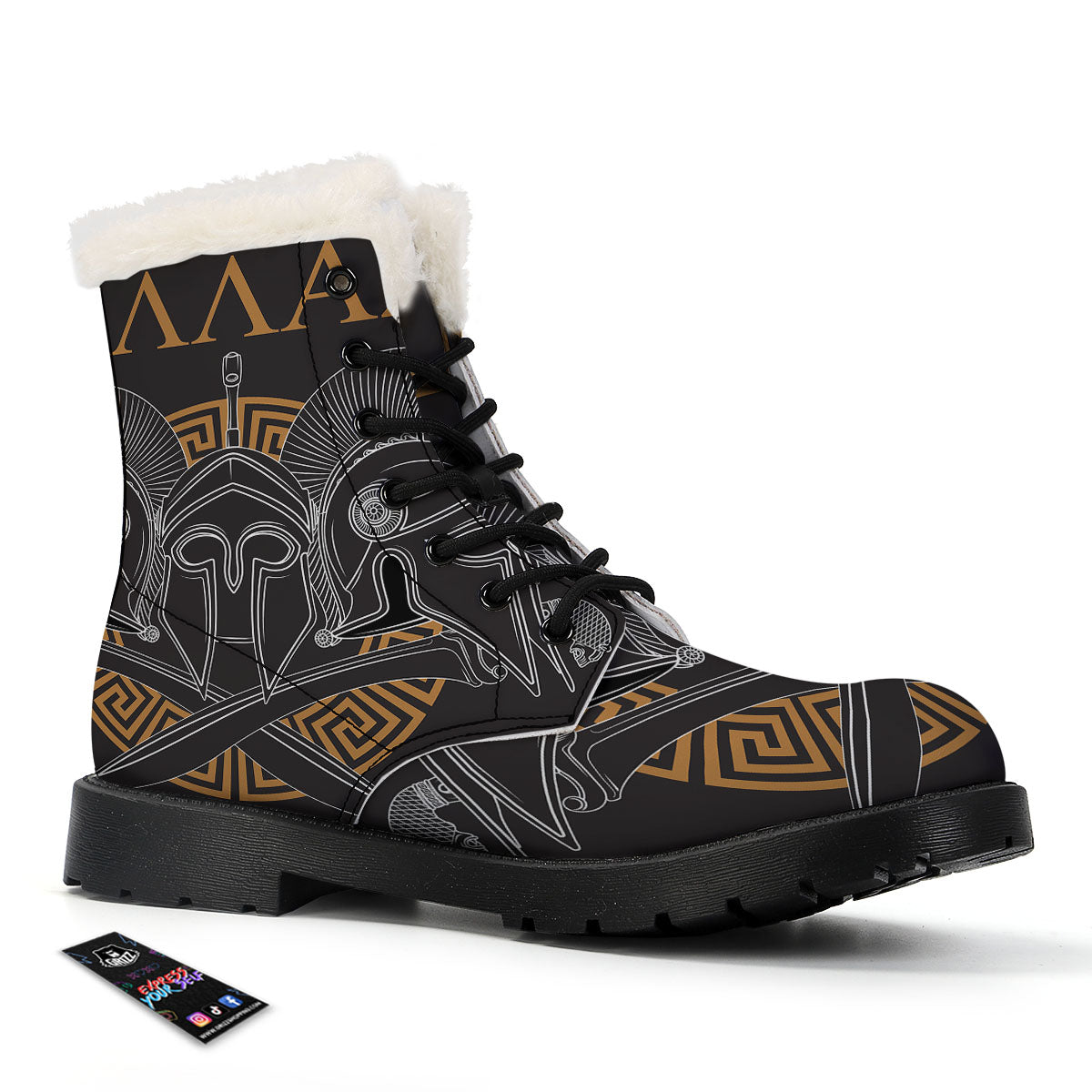 Labe Spartan Molon Print Winter Boots-grizzshop