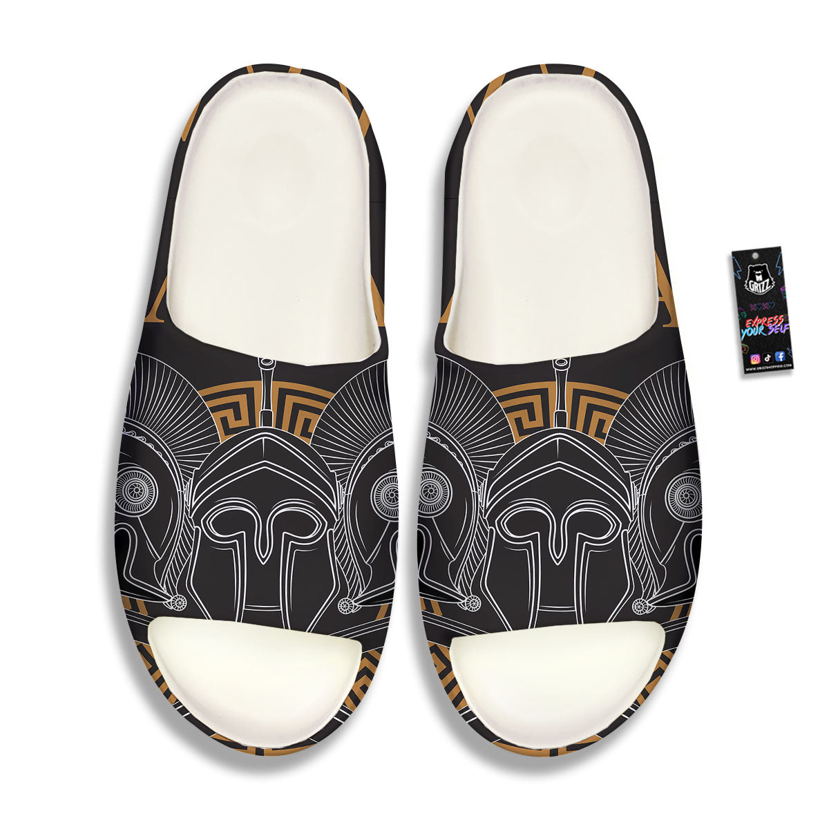 Labe Spartan Molon Print Sandals-grizzshop
