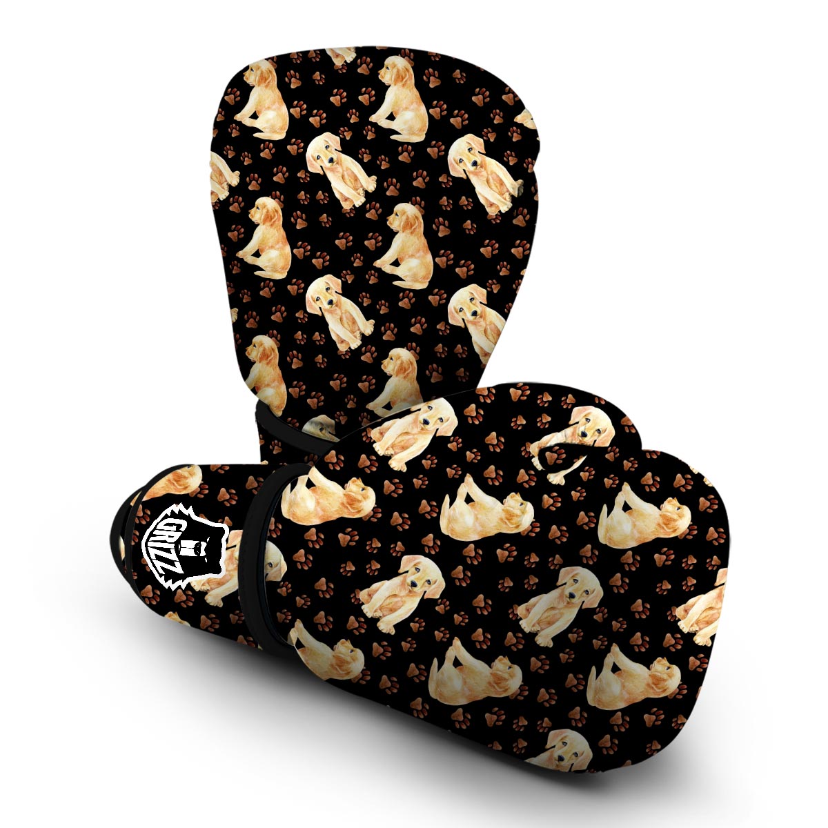 Labrador Dog Pattern Print Boxing Gloves-grizzshop
