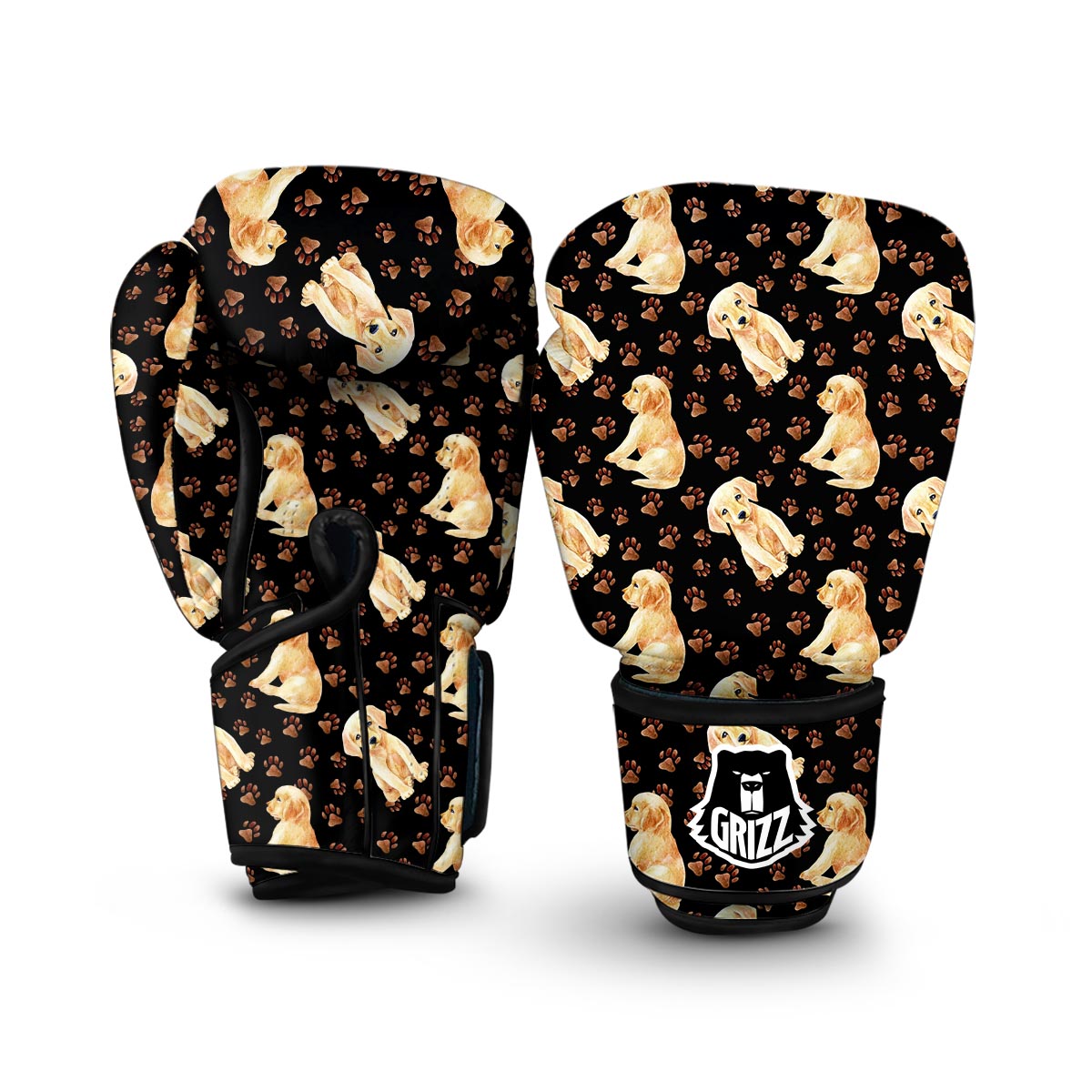 Labrador Dog Pattern Print Boxing Gloves-grizzshop