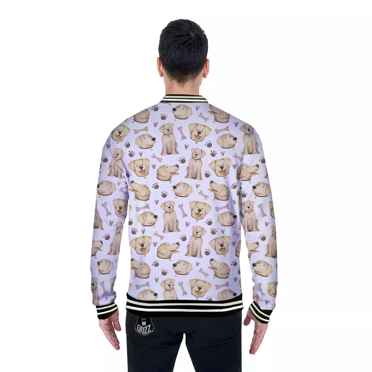 Labrador Retriever Happy Print Pattern Baseball Jacket-grizzshop