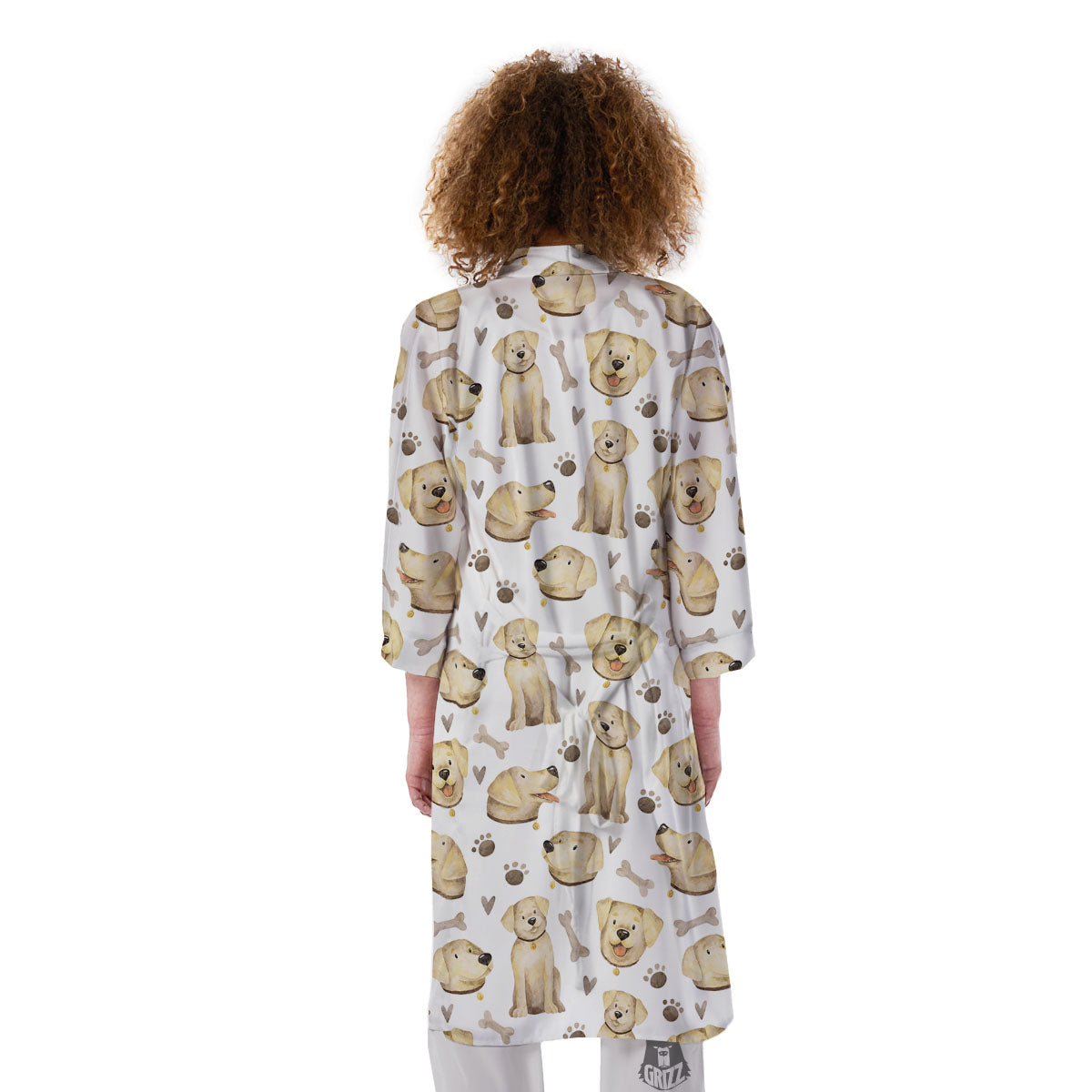 Labrador Retriever Happy Print Pattern Kimono-grizzshop