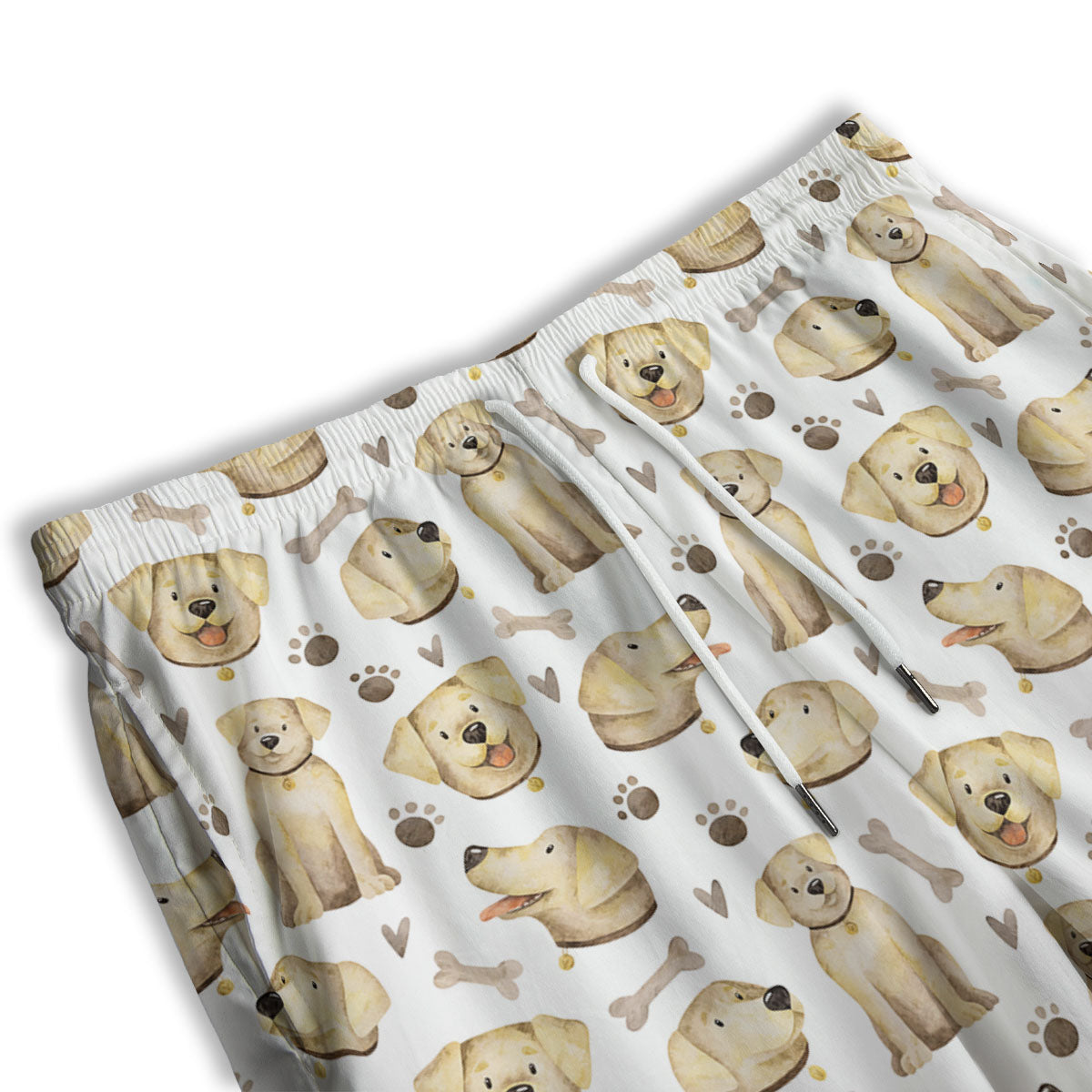 Labrador Retriever Happy Print Pattern Men's Athletic Shorts