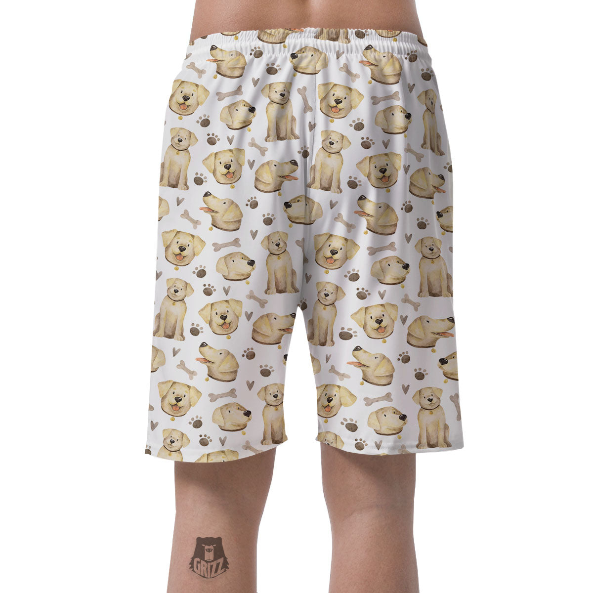Labrador Retriever Happy Print Pattern Men's Shorts-grizzshop
